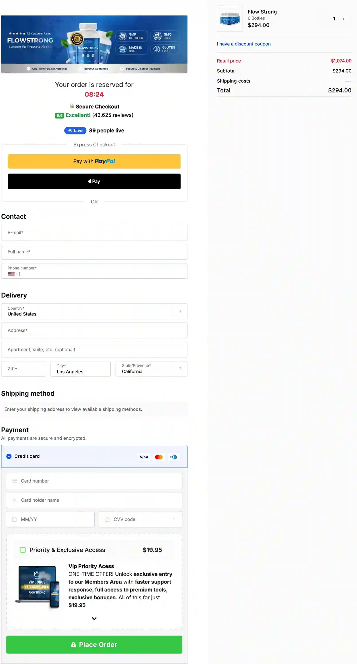 FlowStrong Secure Checkout